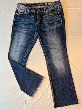Miss Me Size 36 Easy Boot Mid Rise Embellished Bootcut Jeans